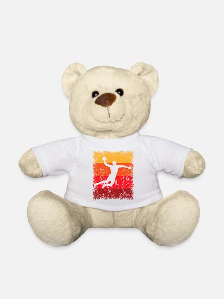 Vintage Retro Handball Handballer Handballspieler - Teddy - Weiß