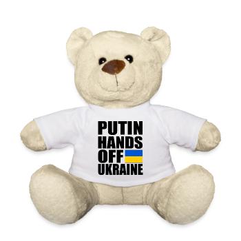 Putin hands off ukraine - Nounours - blanc - Devant