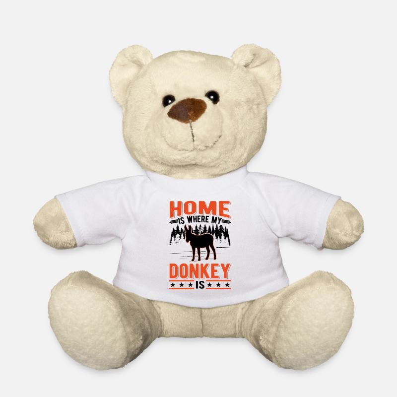 Home is where my Donkey is Maustier Esel - Teddy - Weiß