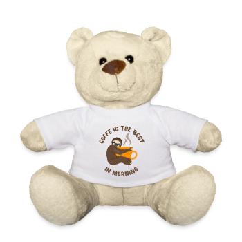 Kaffee ist das Beste - ein Geschenk für einen Kaffeetrinker - Teddy - Weiß - Vorne