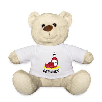 Ketchup Cat Lover Cat Chup Drôle - Nounours - blanc - Devant