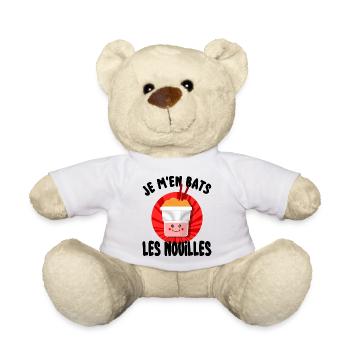 je m en bats les nouilles - humour - Nounours - blanc - Devant