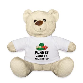 Végétalien Protéines Végétales Légumes Végétariens - Nounours - blanc - Devant