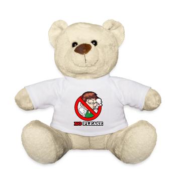 Smoking, No Please - Weltnichtrauchertag - Teddy - Weiß - Vorne