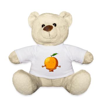 Drôle de Yoga Fruit Méditation Orange - Nounours - blanc - Devant