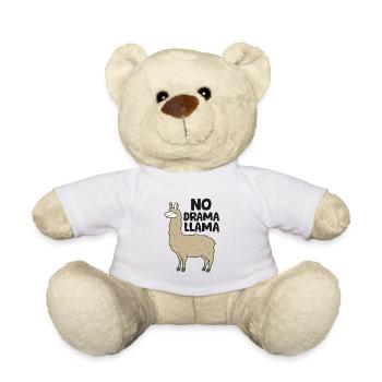 No Drama Llama Alpaca Funny Alpaca Llama - Teddy Bear - white - Front