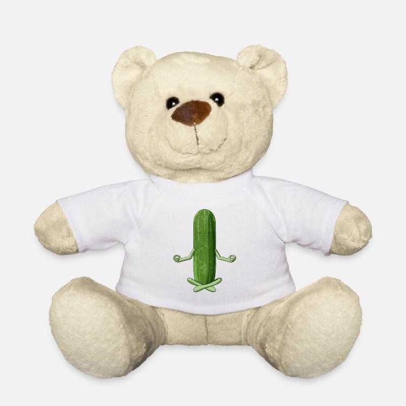 Fun Yoga Légume Méditation Concombre - Nounours - blanc