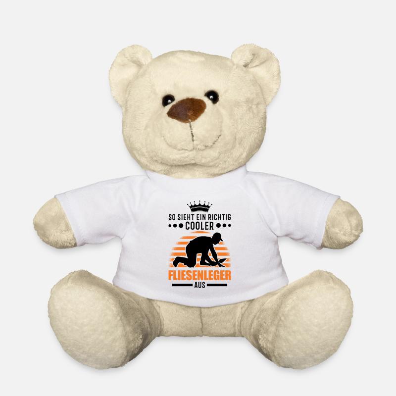 So sieht ein richtig cooler Fliesenleger aus - Teddy - Weiß