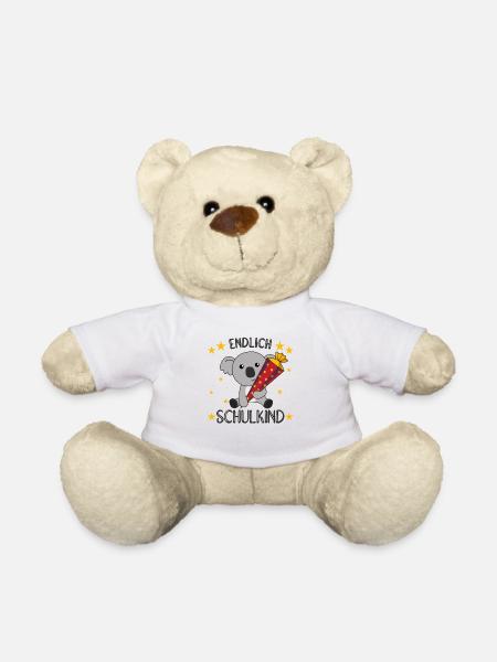 Endlich Schulkind Koala Schultüte Einschulung - Teddy - Weiß