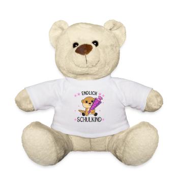 Erdmännchen Schule Einschulung Kita 2021 Schulkind - Teddy - Weiß - Vorne