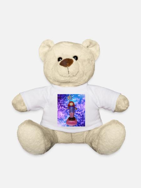 Glitzerstern Figurensommer - Teddy - Weiß