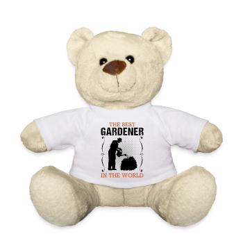 Gärtner Beruf Gartenbau Gartenarbeit Geschenk - Teddy - Weiß - Vorne