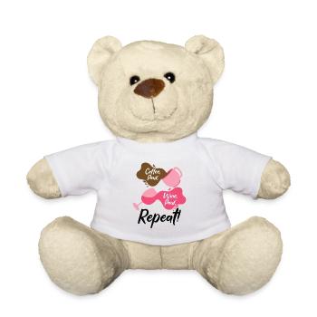 Coffee Wine Drinking Alcohol Coffee Enthusiast - Teddy Bear - white - Front