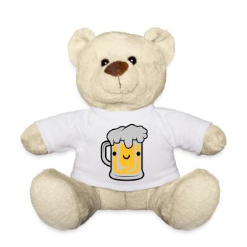 Visage de bière sucrée - Nounours - blanc - Devant