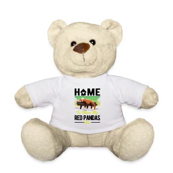 Home is where my Red Pandas are Roter Panda - Teddy Bear - white - Front