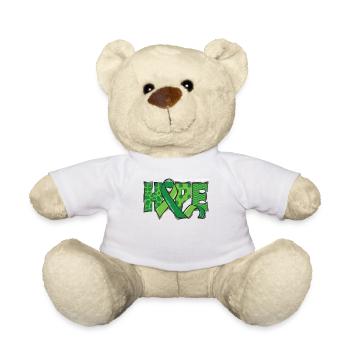 Hope Green Mental Health Awareness - Teddy Bear - white - Front