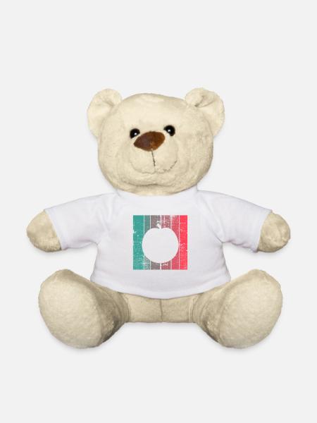 Apricot Fruit Lover Retro Veggie Diet Idée cadeau - Nounours - blanc