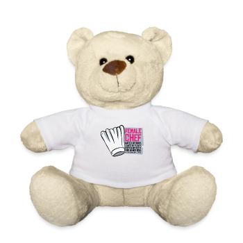 Female Chef Cooking Meals Food Lover - Teddy Bear - white - Front