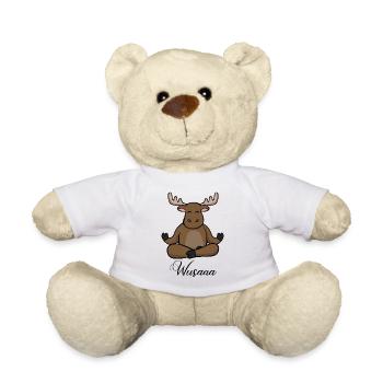 Auszeit Durchatmen Wusaaa Elch - Teddy - Weiß - Vorne