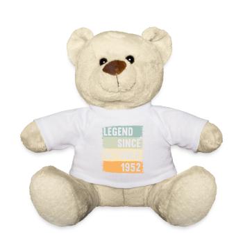 Born October 1952 70 years 70s 70th birthday - Teddy Bear - white - Front