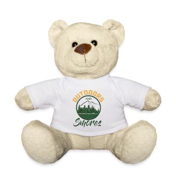 Camping Outdoors et Smores - Nounours - blanc - Devant