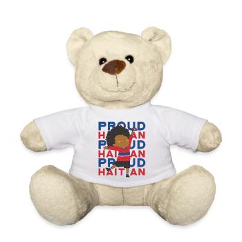 Haïti Haïti Haïti Fierté Drapeau I Cadeau - Nounours - blanc - Devant