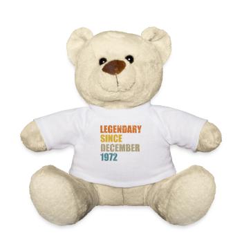 Geboren December 1972 50 Jahre 50er 50.Geburtstag - Teddy - Weiß - Vorne