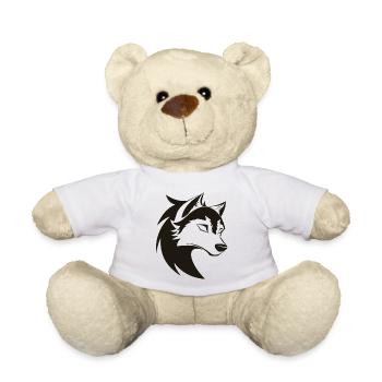 Icône stylisée Cool Wolf Head - Nounours - blanc - Devant