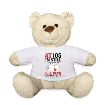 Playing cards for the 105th birthday - Teddy Bear - white - Front