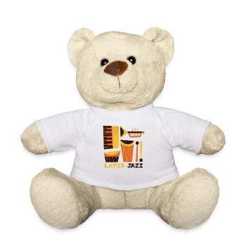 Latin Jazz Music Retro Vintage Musician - Teddy Bear - white - Front