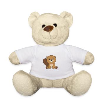 Castor rongeurs mignons enfants drôle castor - Nounours - blanc - Devant