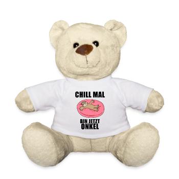 Neffe Onkel Spruch Geschenk - Teddy - Weiß - Vorne