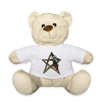 Green Witch Star - Teddy Bear - white - Front