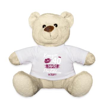 40. Geburtstag 40 Jahre Perfektion Königin - Teddy - Weiß - Vorne