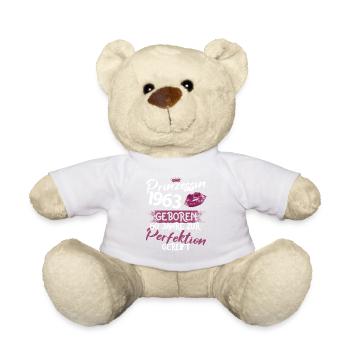 60. Geburtstag 60 Jahre Perfektion Prinzessin 1963 - Teddy - Weiß - Vorne