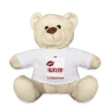 60 year old girl 60 bday Princess 60 birthday - Teddy Bear - white - Front