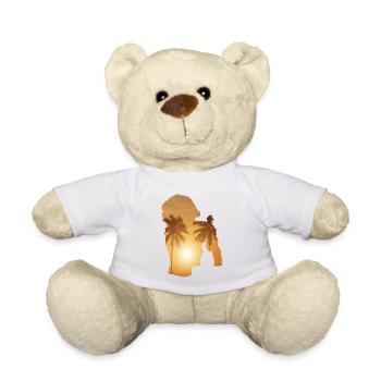 Summer beach - Bichon Frise - Teddy Bear - white - Front