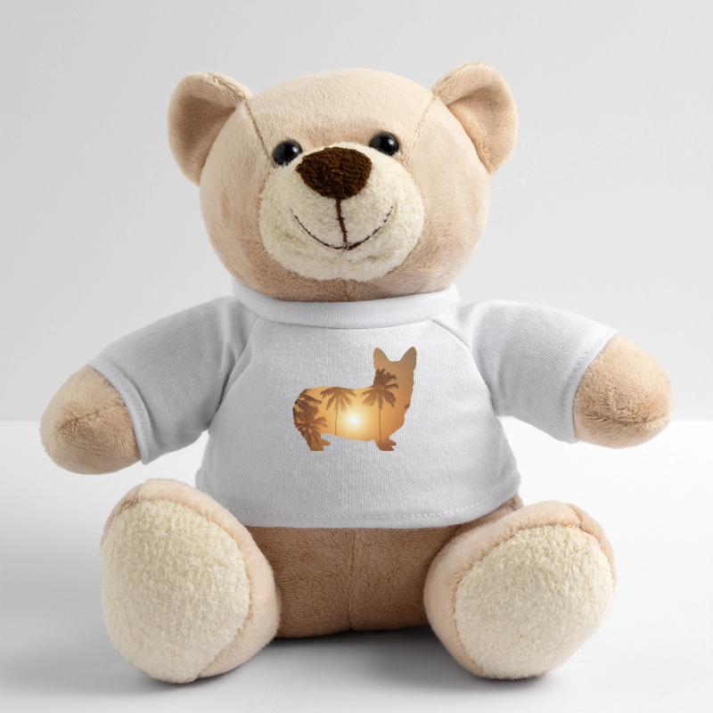 Summer beach - Corgi Teddy Bear