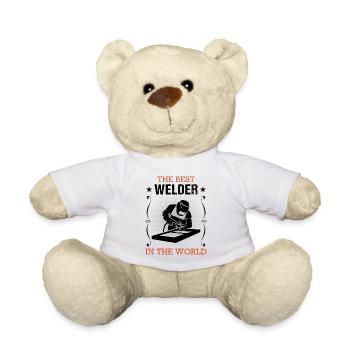 Welder Profession Welding Machine Craftsman Gift - Teddy Bear - white - Front