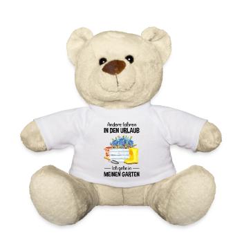 Garten Urlaub Lustiger Spruch Gärtner Geschenkidee - Teddy - Weiß - Vorne