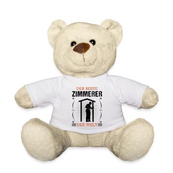 Zimmermann Beruf Zimmerer Handwerker Geschenk - Teddy - Weiß - Vorne
