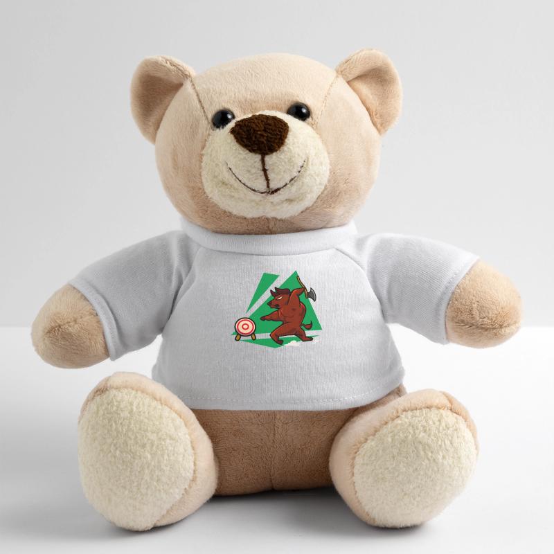 Axt werfender Stier - Axtwerfen Teddy