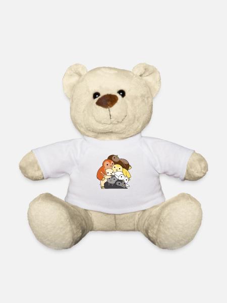 Bear Brotherhood Flag Pride LGBTQ cute penguin - Teddy Bear - white