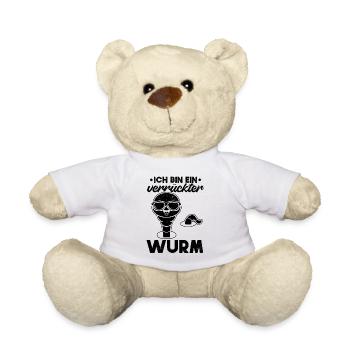 Lustige Würmer Lustiger Wurm I Ich Bin Ein - Teddy - Weiß - Vorne