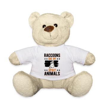Waschbär Spirit Animal Raccoon - Teddy - Weiß - Vorne