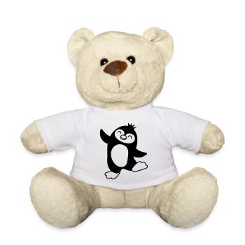 Mignon pingouin heureux dansant - Nounours - blanc - Devant