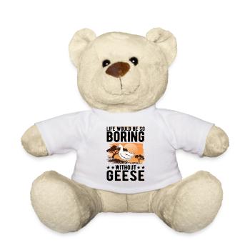 Geese Gift Goose Breeder Goose - Teddy Bear - white - Front