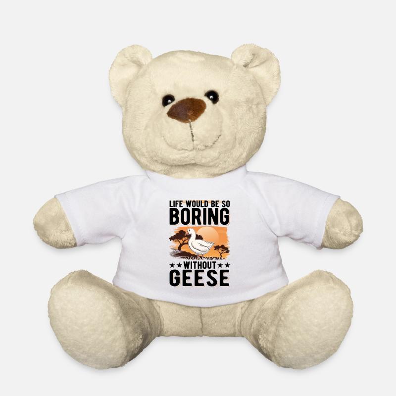 Geese Gift Goose Breeder Goose - Teddy Bear - white
