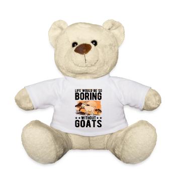 Ziegen Geschenk Ziegenwirt Ziege - Teddy - Weiß - Vorne