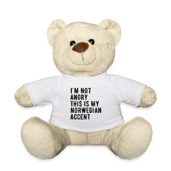 Je ne suis pas méchant, mon accent norvégien - Nounours - blanc - Devant
